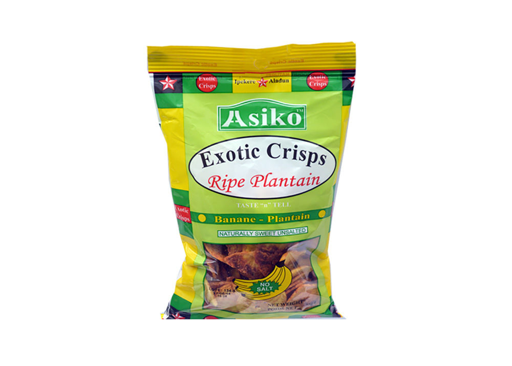 Asiko Plantain Chips Green 75g box