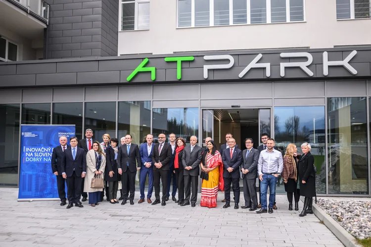 Foreign visit in front of AT Park.