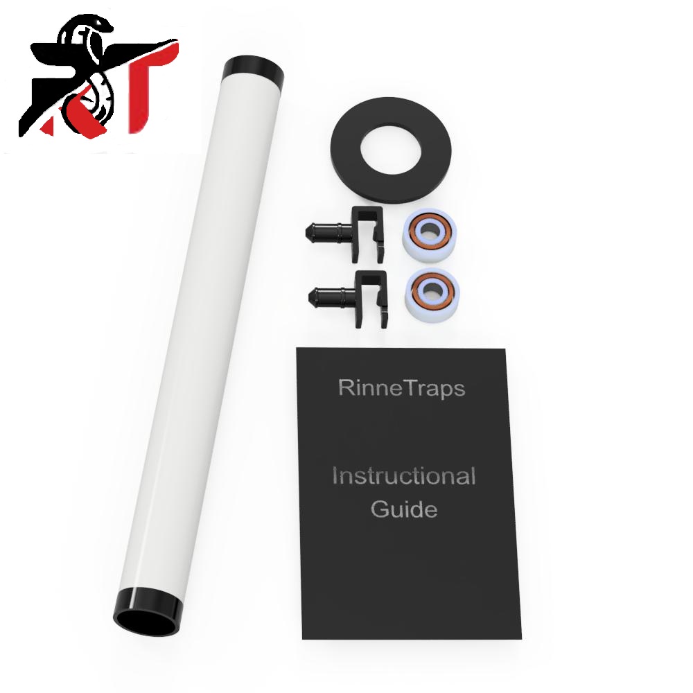 RinneTraps Rolling Log mouse trap kit including roller, clips, bearings and instructional guide