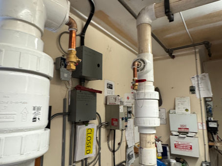 Completed Waterslide maintenance and install of new hot tub boiler