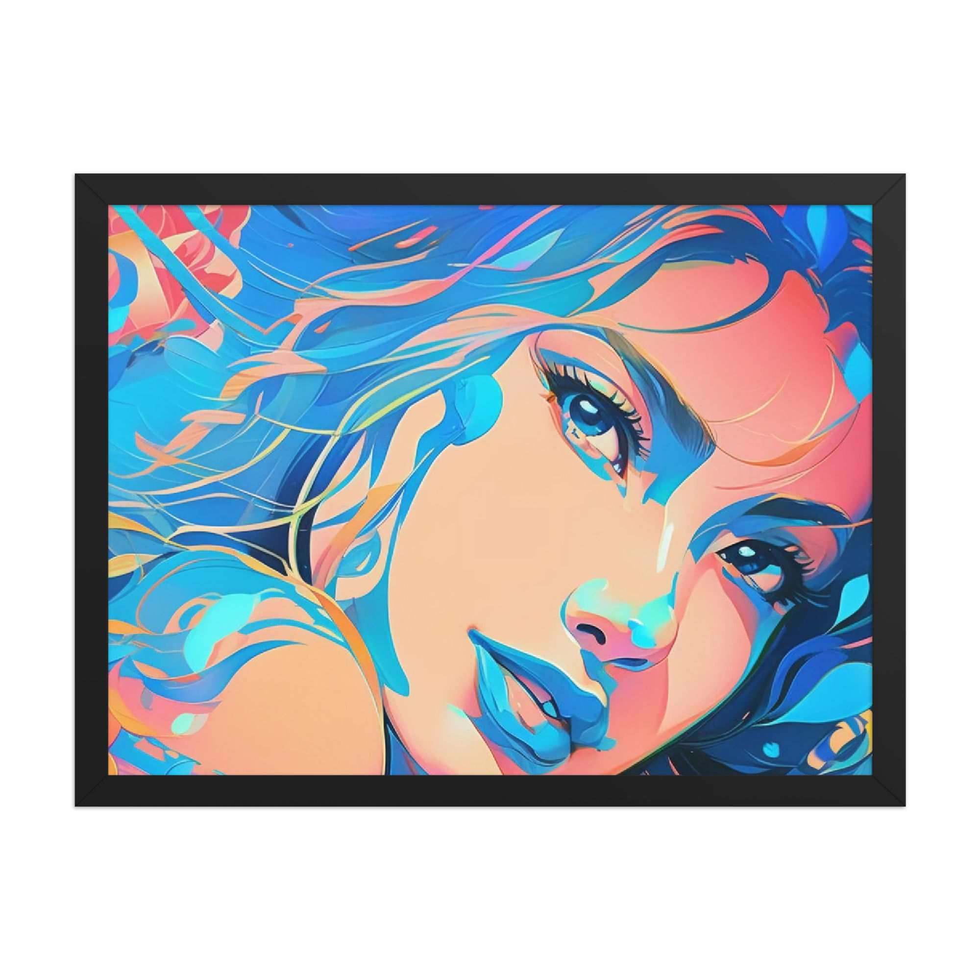 Framed photo paper poster