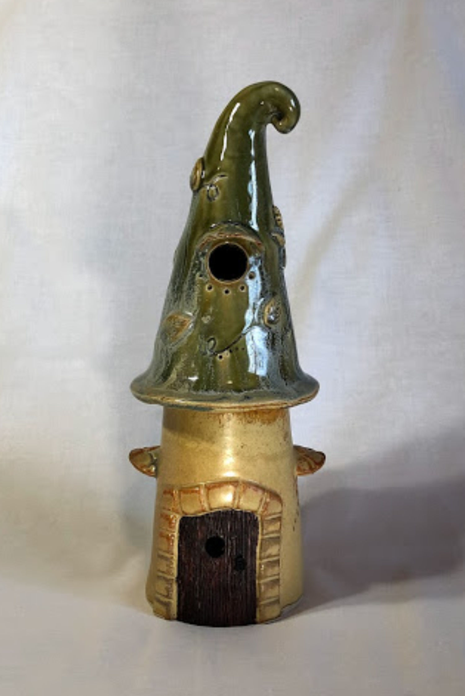 Fairy Garden House Orange Green