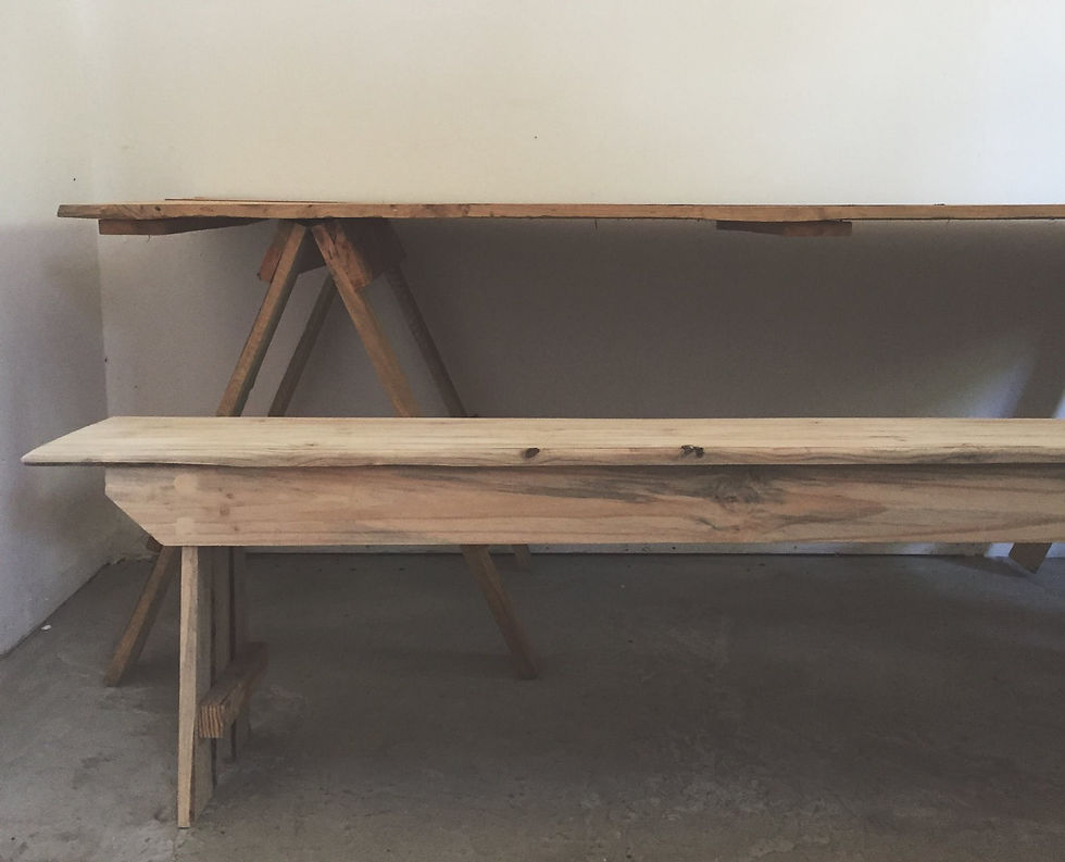 Thumbnail: Rustic wooden bench