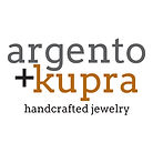argento+kupra logo with gray and copper text