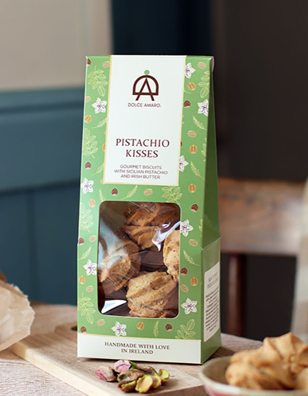 Dolce Amaro Premium Biscuits Box, Box  Design with Window Design. Logo Redesign