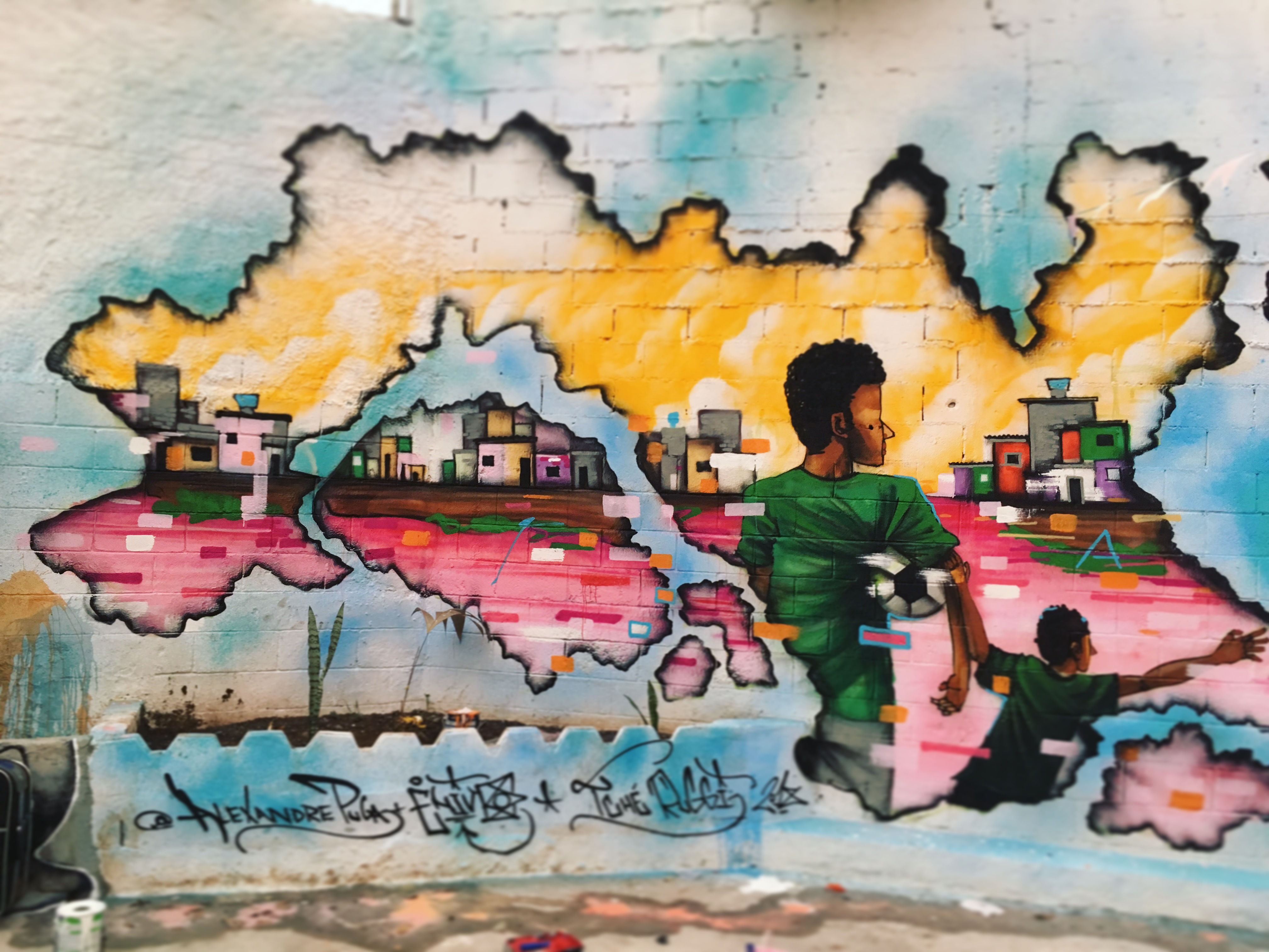 Graffiti com os amigos