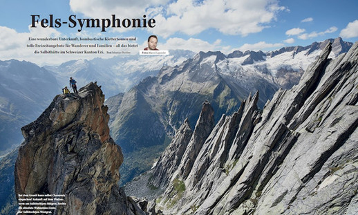 Fels-symphonie Alpine magazin bericht über Salbithütte und Klettern auf die Salbitschijen umgebung