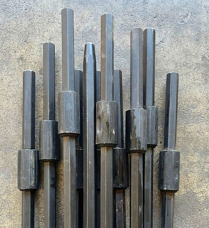 product-harlen-supplies-south-africa-kenella-rubber-collared-drill-steel-mining-equipment.