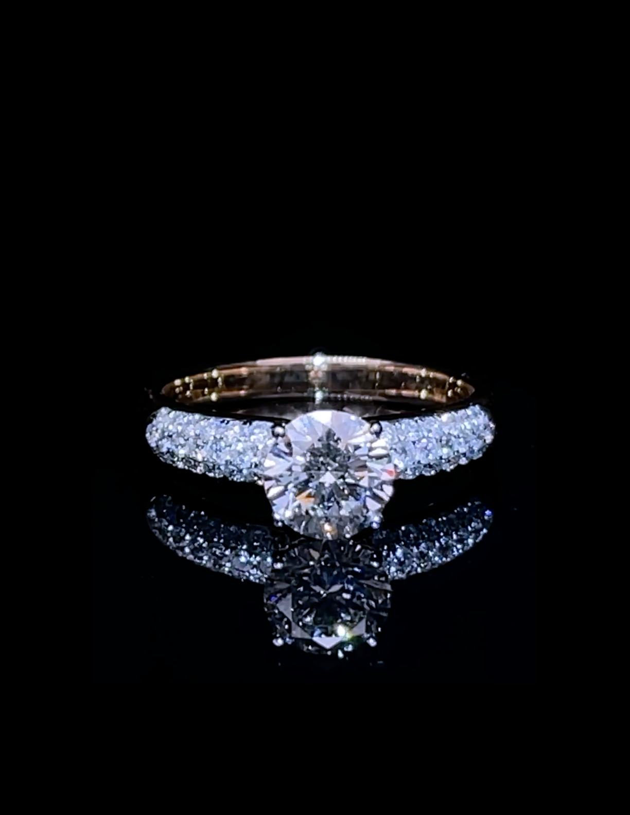 Diamond Engagement Ring 1.13ct 18K Rose Gold