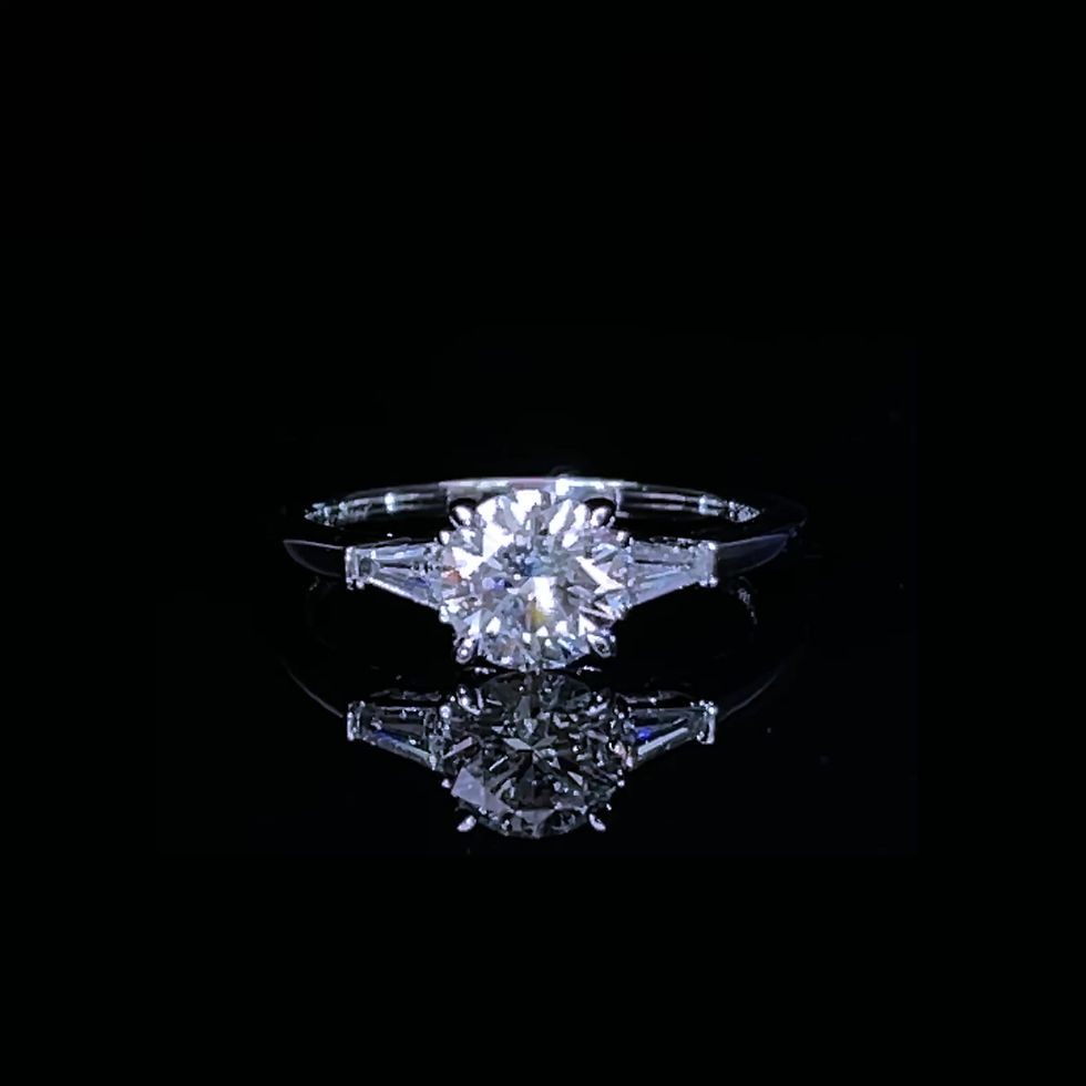 Thumbnail: Diamond Engagement Ring 0.91ct 18K White Gold