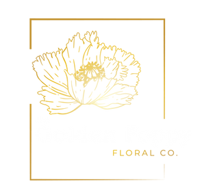 The Golden Poppy Logo Vertical Rectangle White gold.png