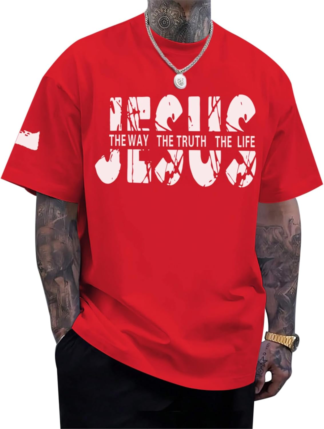 Christian Jesus Faith Shirts for Men God Religious Cross Bible Verse Inspiration