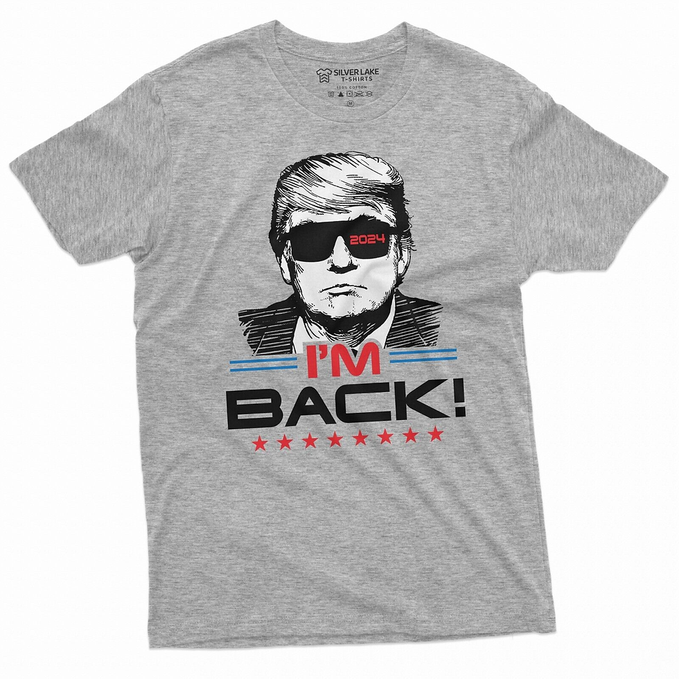 Miniature : I'M Back Trump T-Shirt Donald Trump 2024 Re-Election Tee Shirt Presidential Tee