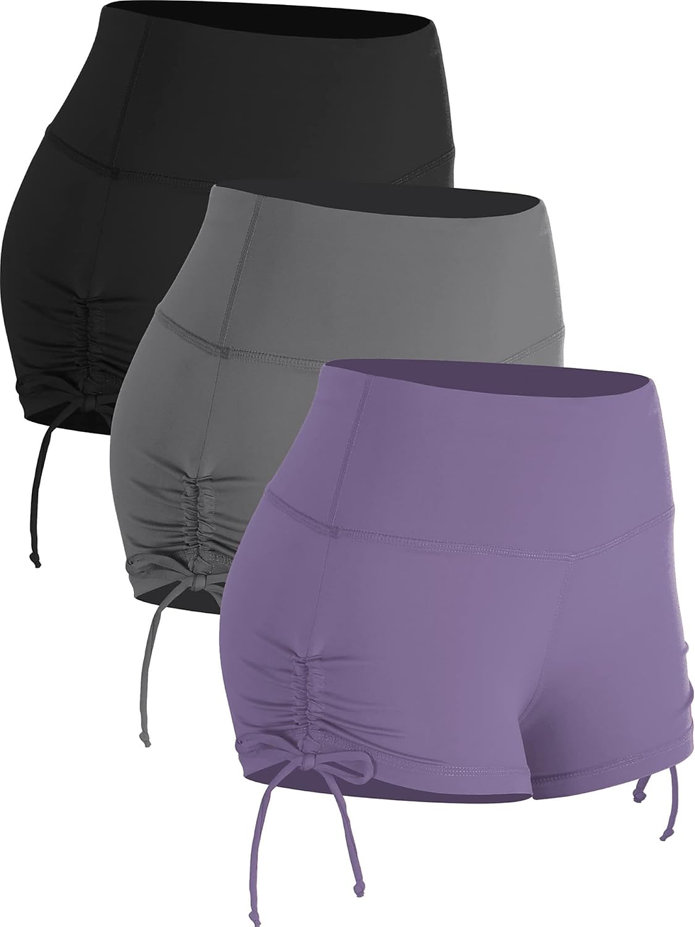 Miniature : Athletic Booty Shorts for Women 3 Pack High Waisted Workout Pro
