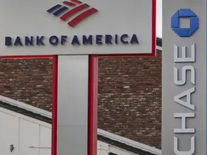 Bank of America Sign & Chase Bank Sign 