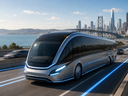 AI Generated Image of Gigantic Futuristic Bus