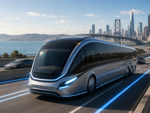 AI Generated Image of Gigantic Futuristic Bus 