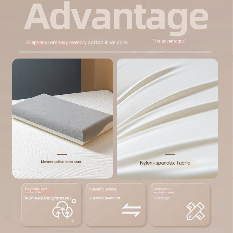 Thumbnail: Graphene Hotel Deep Sleep Memory Foam Neck Pillow