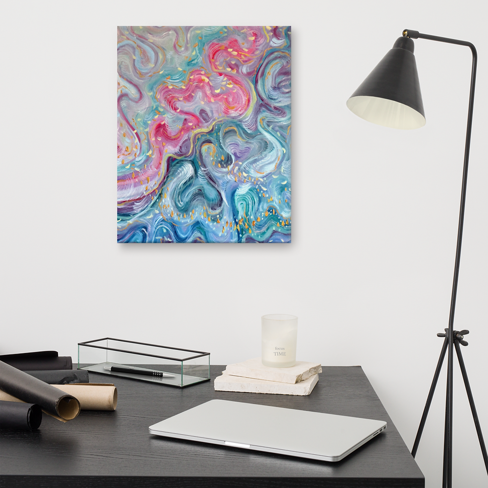Thumbnail: Divine Love Rainbow Abstract Canvas Art Print 