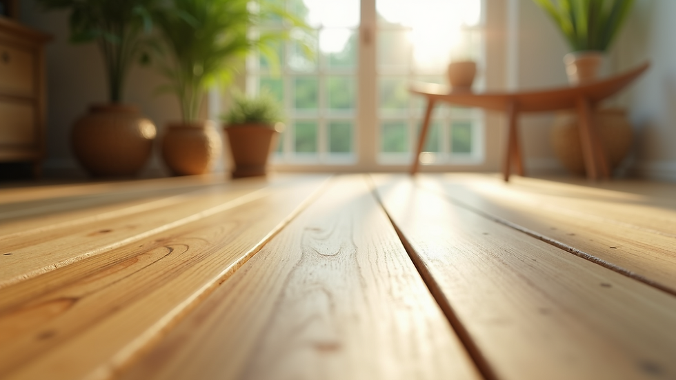 Close-up view of bamboo flooring texture