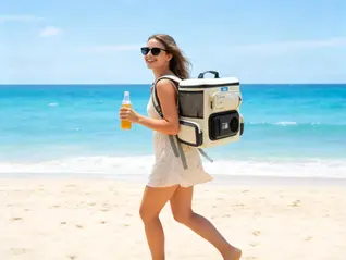 Portable electric cooler-summer essential