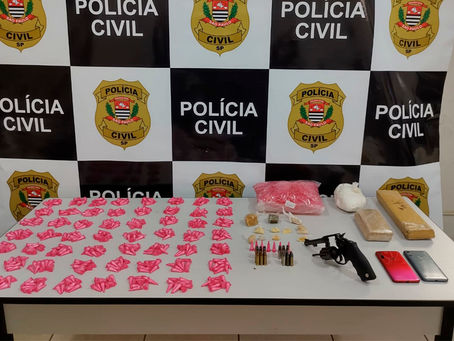 Polícia Civil apreende drogas e arma de fogo em Jardinópolis