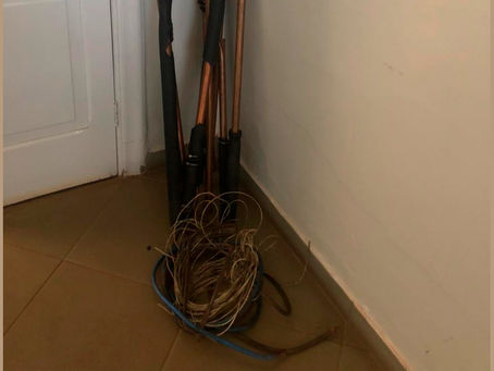 PM apreende barras de cobre e fios elétricos furtados em Jardinópolis