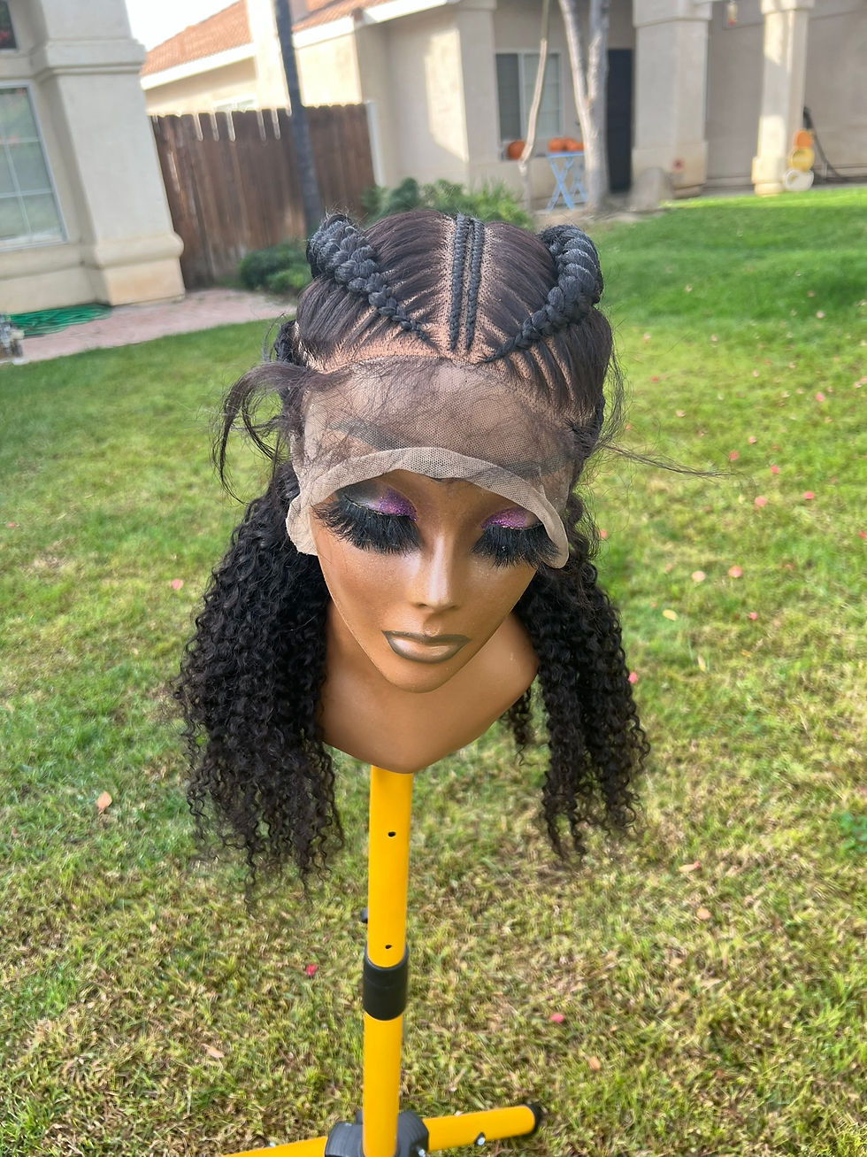 Thumbnail: FULL LACE 2 BRAIDS DESIGN