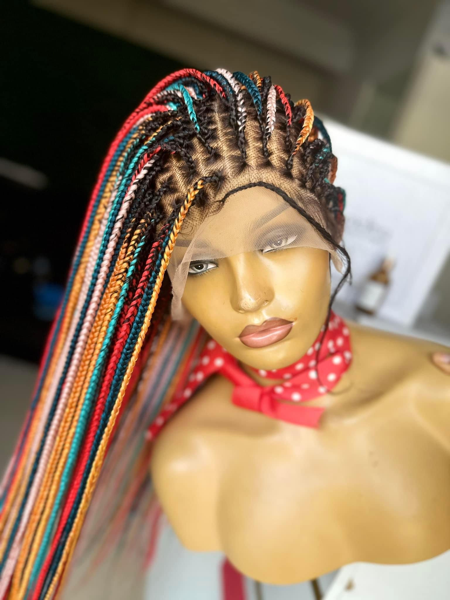 MID BACK SMALL BRAIDED KNOTLESS WIG