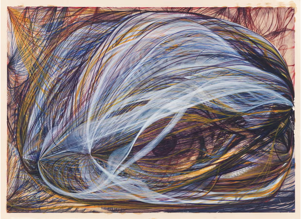 ‘Out of time’ ... The Eye of the Lord, by Georgiana Houghton, 1870, Image credit: Victorian Spiritualists’ Union, Melbourne, Australia