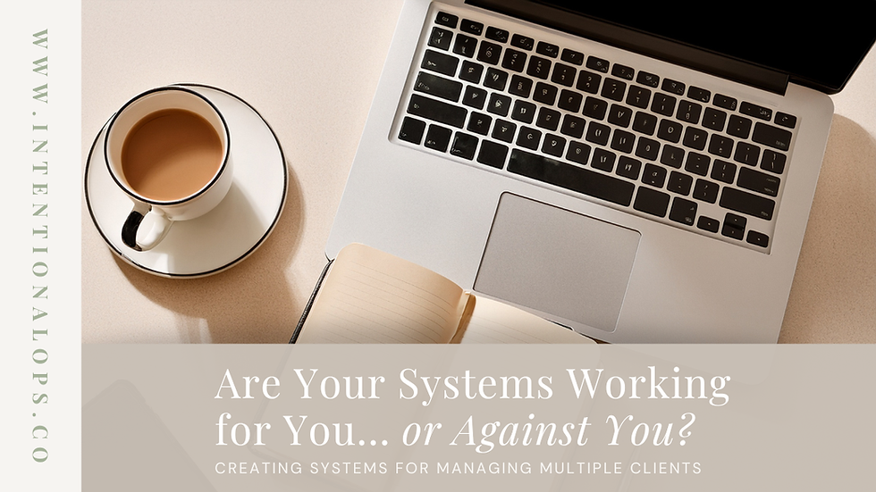 desk with laptop and notebook showing organized systems for managing multiple clients and improving workflow efficiency