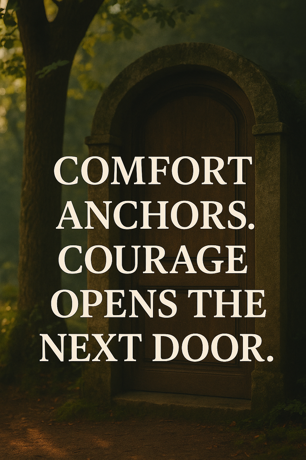 Comfort Anchors. Courage Opens the Next Door.