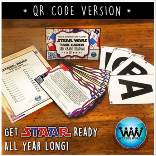QR Version Set 1- 3rd Grade STAAR Wars Reading | watson-works