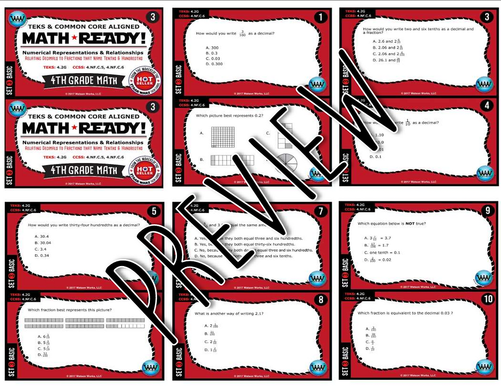 Thumbnail: 4th Grade Math Ready® Numerical Bundle