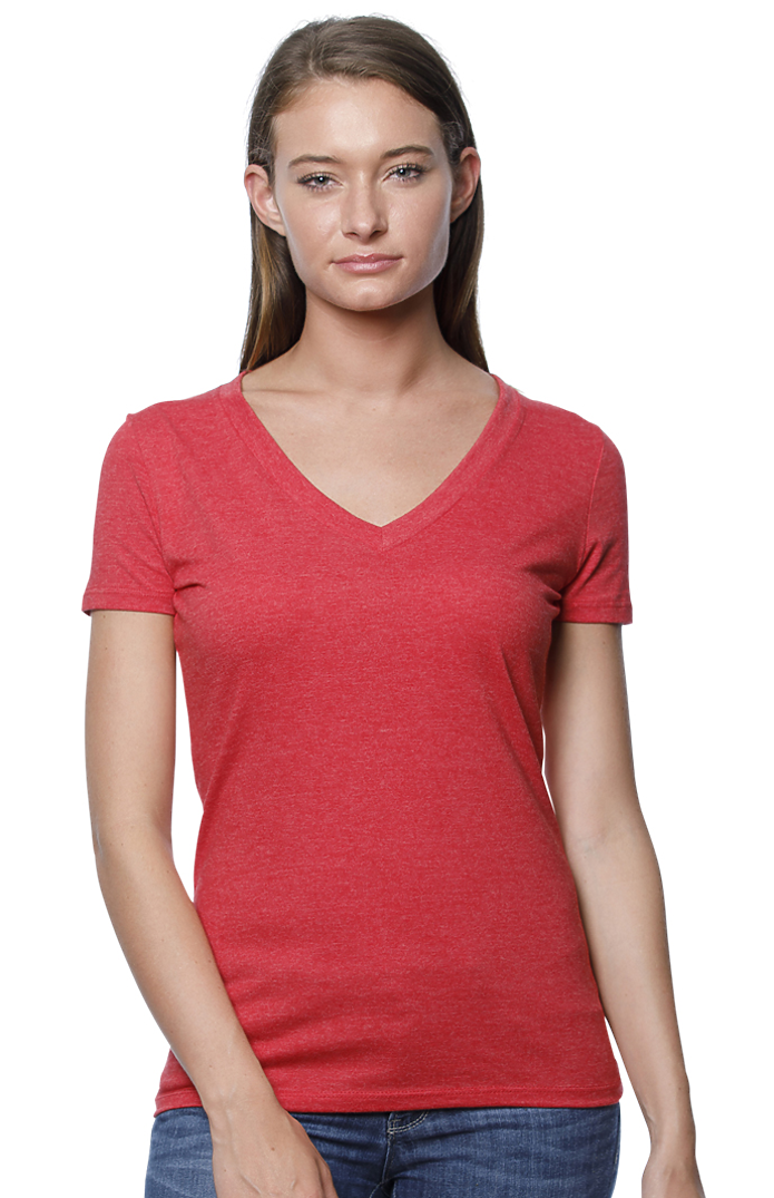 Thumbnail: SHORT SLEEVE V-NECK TEE ESSENTIAL 50/50 BLEND