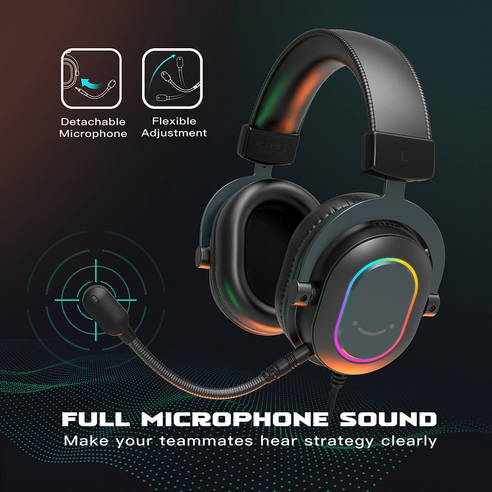 Thumbnail: FIFINE USB Gaming Headset with 7.1 Surround Sound/Line Control/3EQ Mode,RGB Head