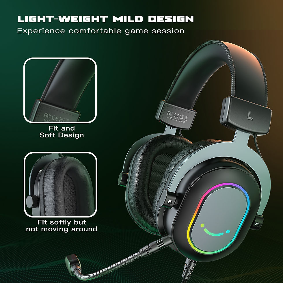 Thumbnail: FIFINE USB Gaming Headset with 7.1 Surround Sound/Line Control/3EQ Mode,RGB Head