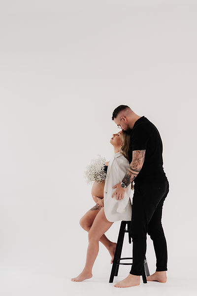 Paar bei einem Studio Fotoshooting im Weserbergland.