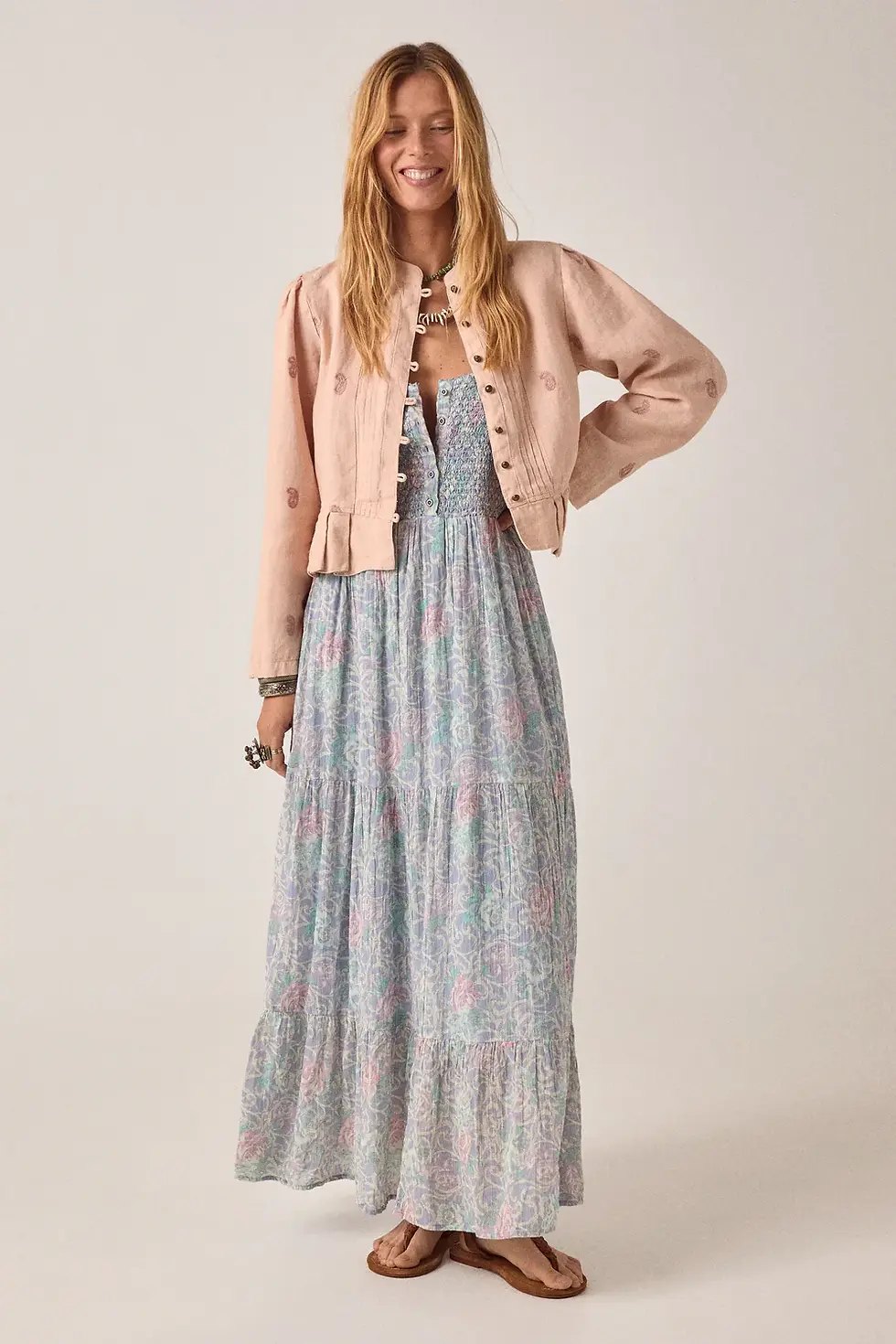 Miniature : Robe Julie Strapless Dress Misty Garden