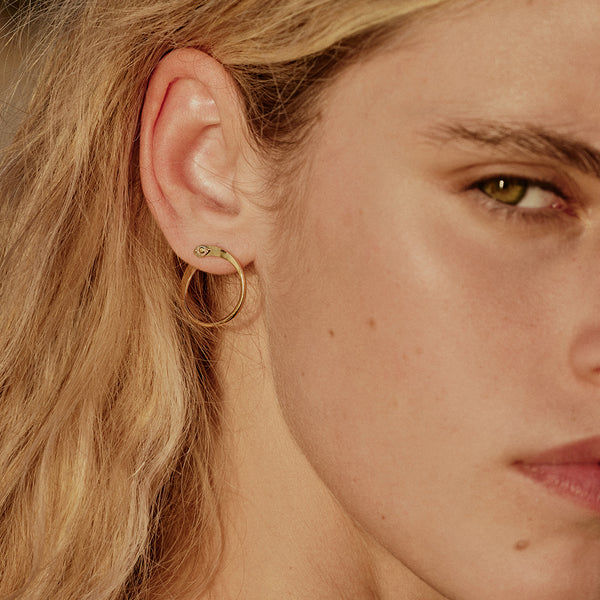 Boucles d'oreilles puces Paula vue de face
