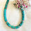 Miniature : Collier turquoises et plaqué or Boho