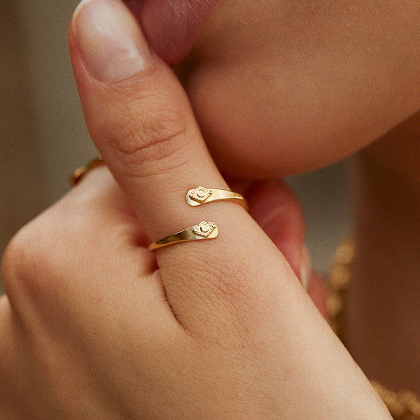 Bague ajustable dorée