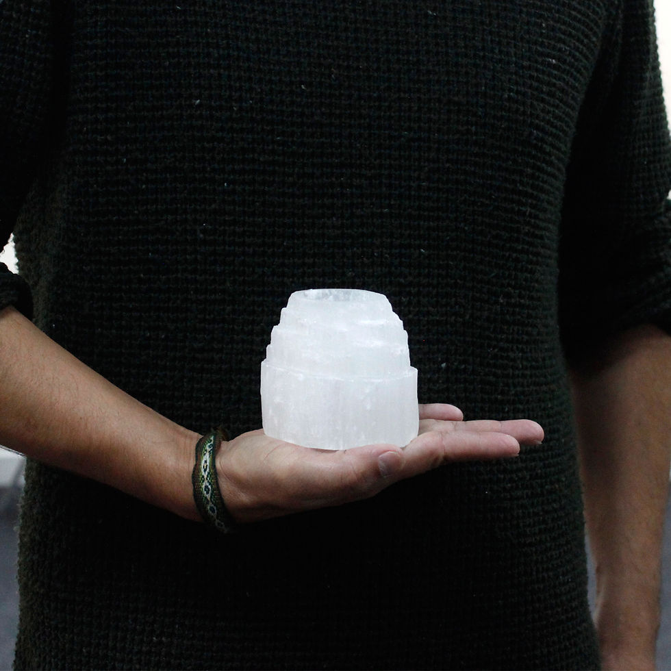 Thumbnail: Selenite Mountain Top Candle Holder