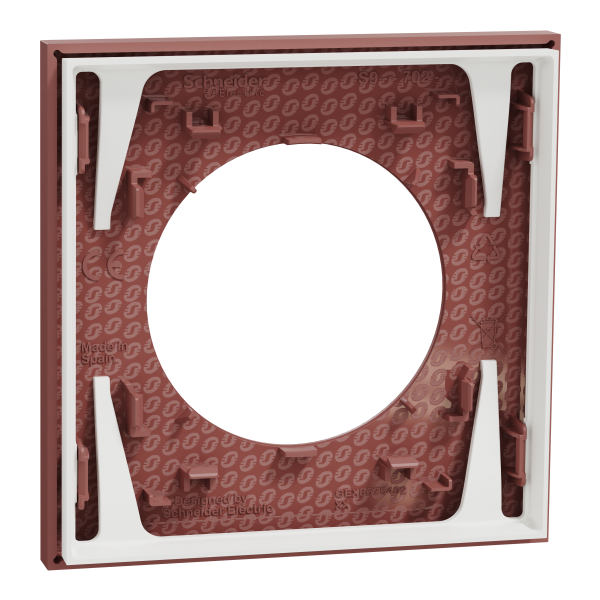 Miniature : New odace - plaque de finition 1 poste - couleur rose grenat