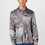 Thumbnail: DIESEL Men's Optical Graphic Print Long Sleeve Satin Shirt