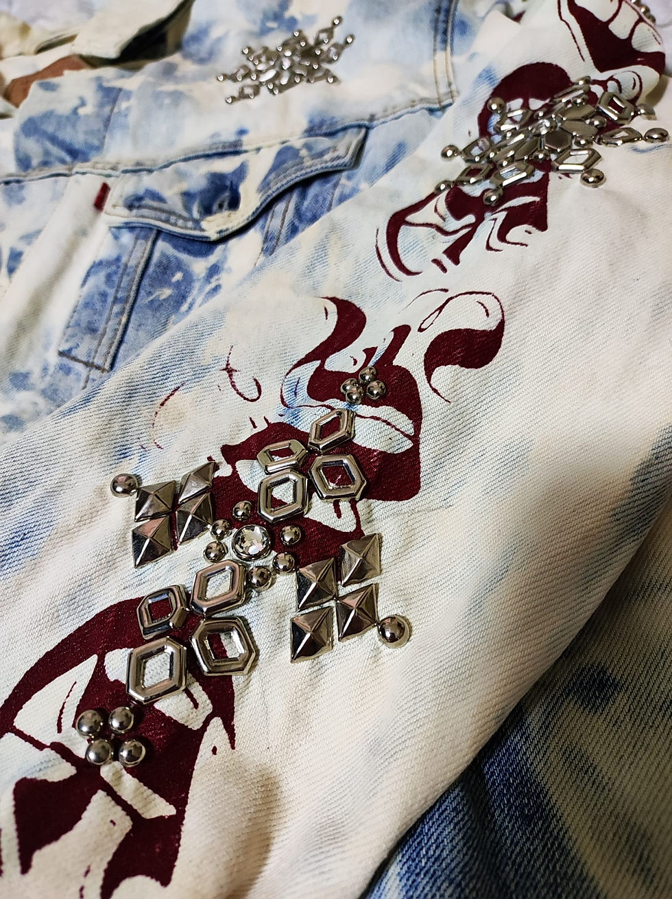 Thumbnail: COTE MER Levis Remake Denim Studded Jacket.