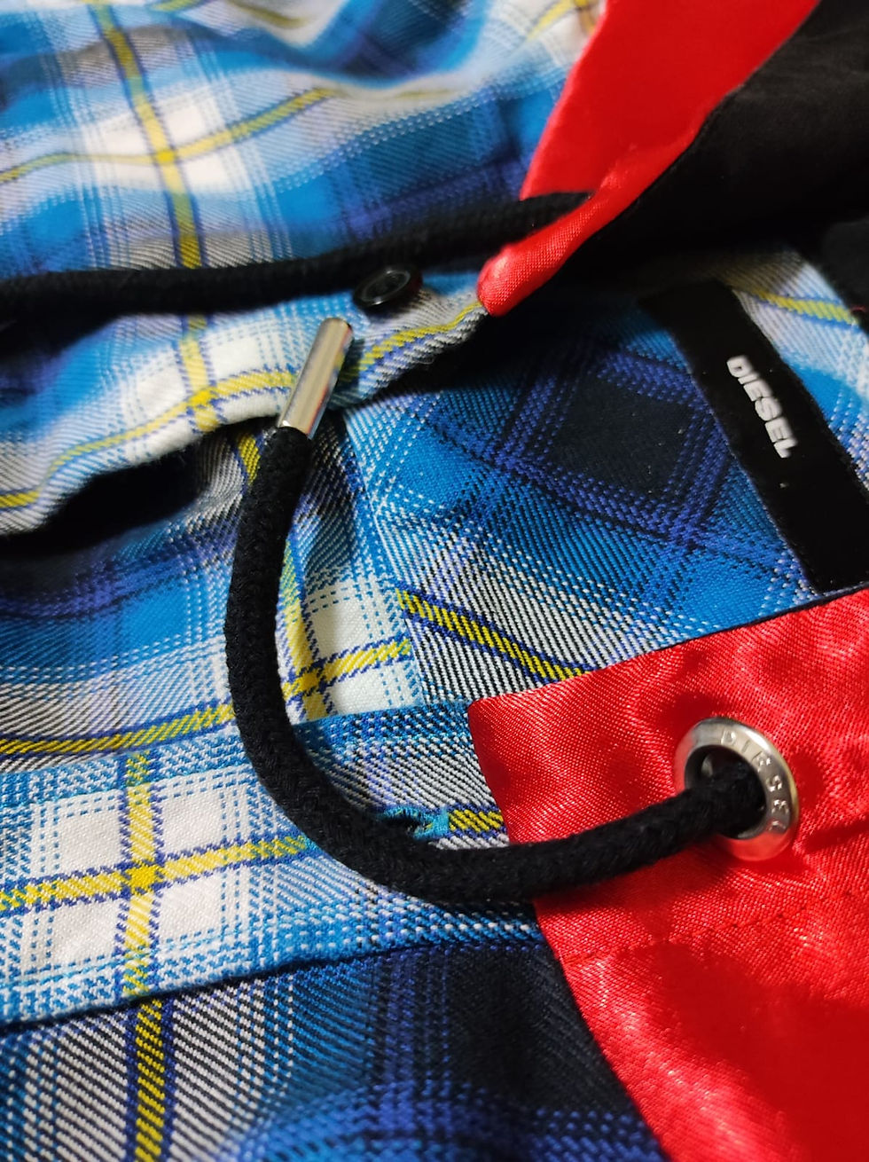Thumbnail: Diesel plaid shirt with hood UNISEX XS Oversize