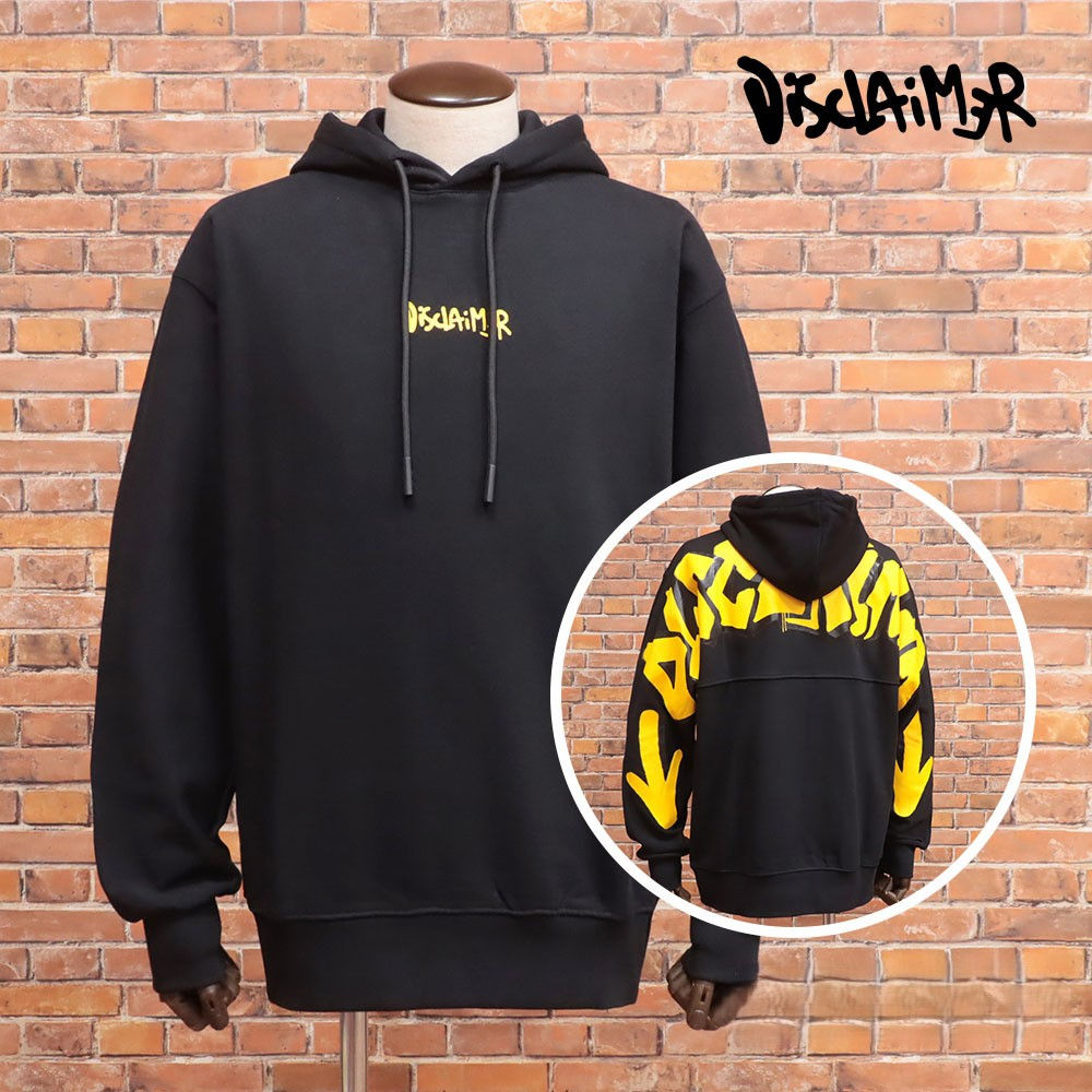 DISCLAIMER loose fit hoodie with back print Size M,L
