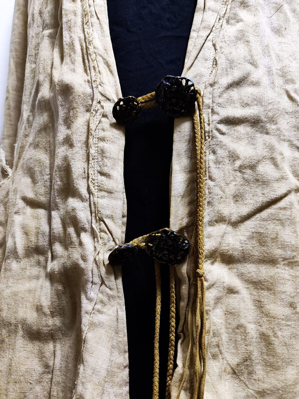 Thumbnail: 14th Addiction Beige Grunge Long Linen Cardigan Size 1 like S-M