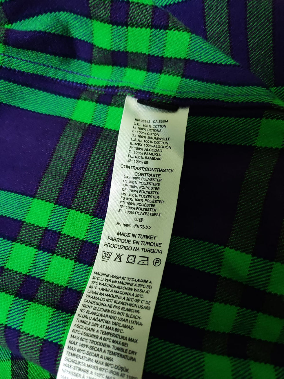 Thumbnail: DIESEL Diesel Western-style checkered shirt in turquoise and purple Size XL